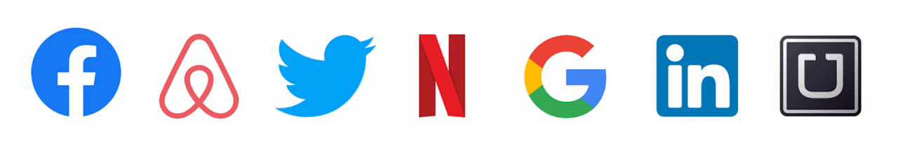 FAANG company logos.